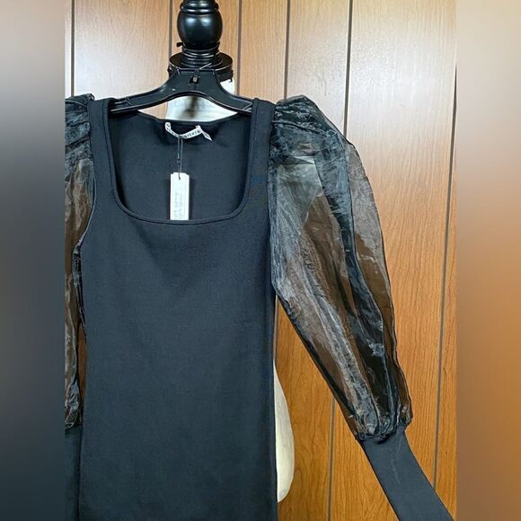 Alice + Olivia Puff Sleeve Knit Minidress size S - Picture 7 of 10